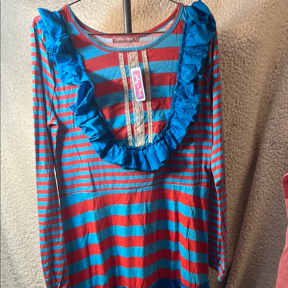 Jelly the Pug  long Sleeves Girls dress